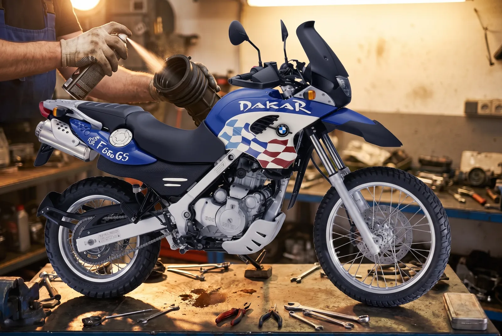 Eine 2004er F 650 GS Dakar Twin Spark wollte nicht richtig starten und verlor im Teillastbereich Leistung. Die Ursache: ein poröser Ansaugstutzen zwischen Drosselklappe und Zylinderkopf.